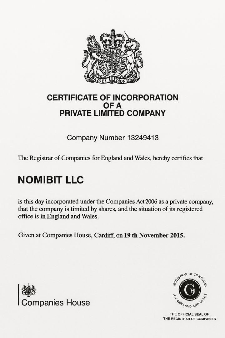 Investment Dealer Licence - NOMIBIT LLC